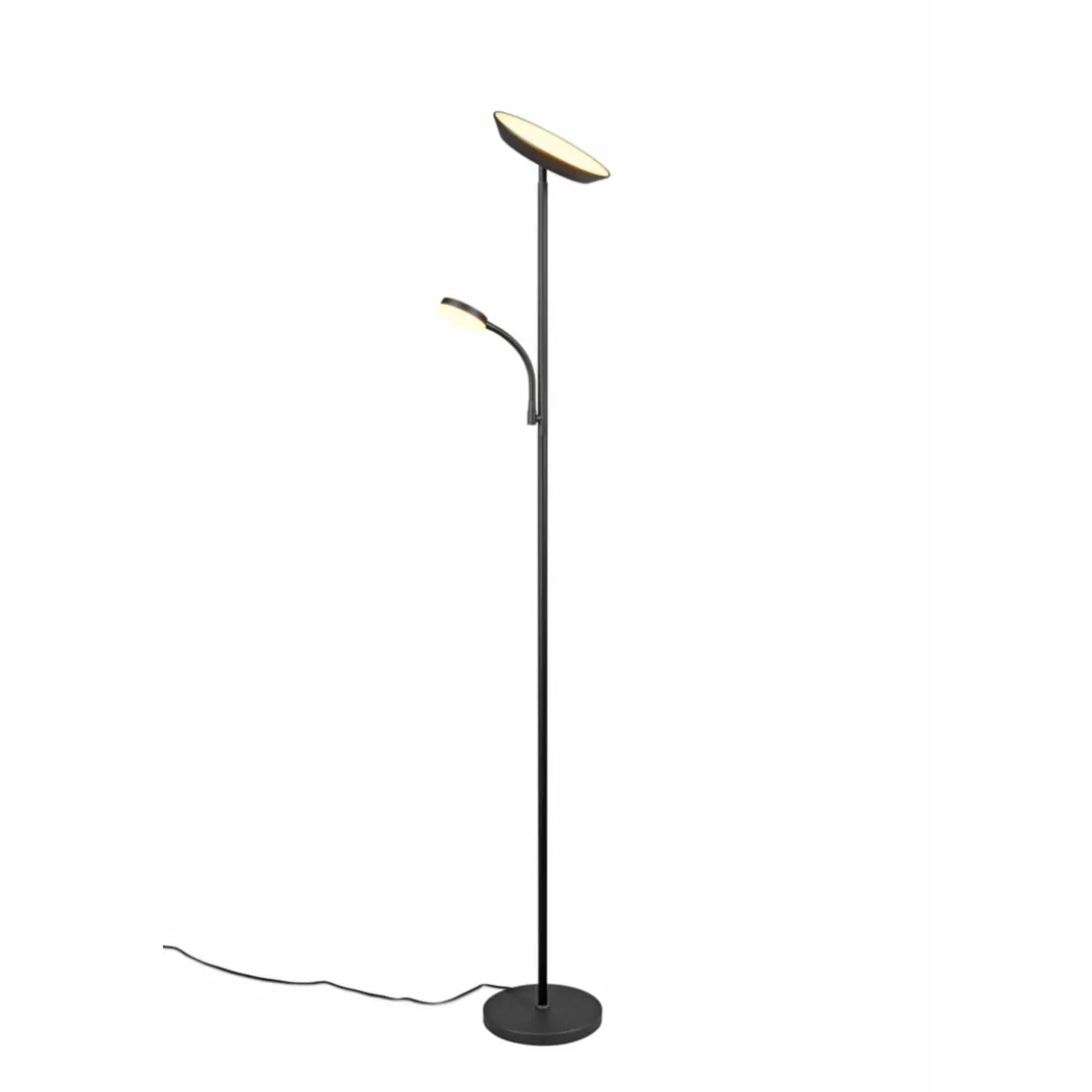 Reality LED Stehleuchte SPECTER schwarz mit Lesearm