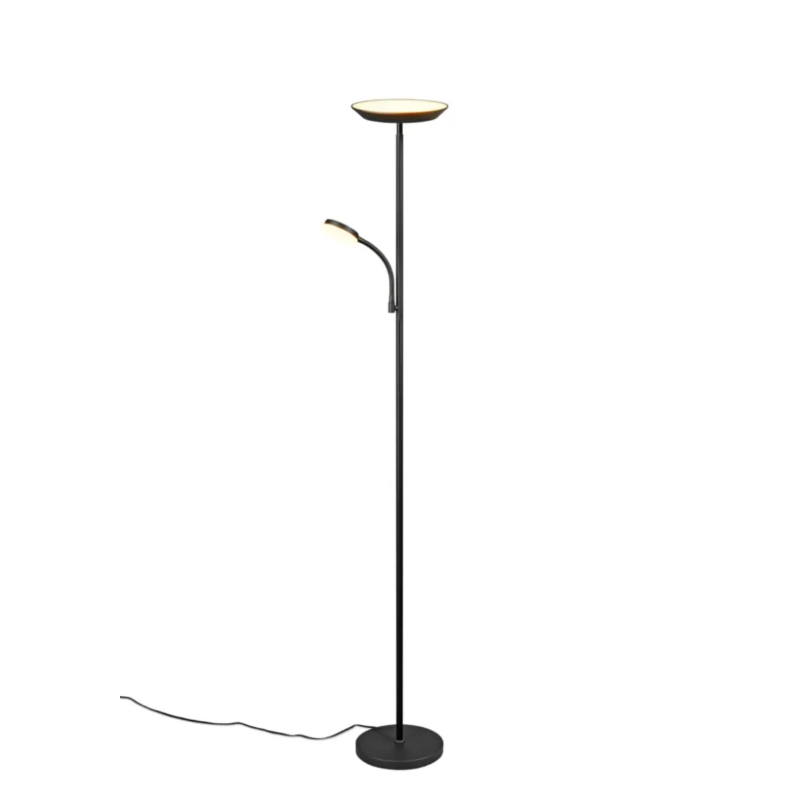 Reality LED Stehleuchte SPECTER schwarz mit Lesearm