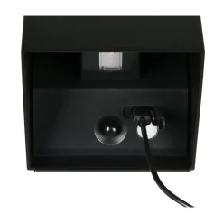 Reality LED Wandleuchte GENIE schwarz eckig