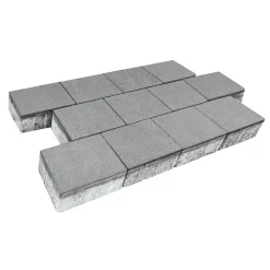 Rechteckpflaster mit Fase, grau10x20x8 cm, 50 Stk./qm