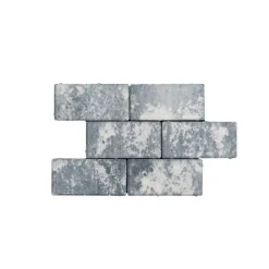 Rechteckpflaster 20x10 cm, 6 cm starkGrau-Anthrazit-Melange, 50St/qm incl. 2