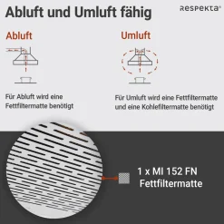 respekta Dunstabzugshaube DH540IXL inox
