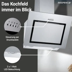 respekta Schraeghaube CH22020 IXA 60cmEdelstahl EEK B