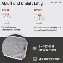 respekta Schraeghaube CH24060SAM schwarz60 cm