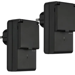 REV Ritter Funkschalt-Set außen IP44 Standard mit Fernbedienung 2+1 schwarz