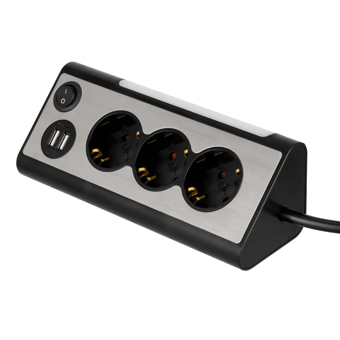 REV Ritter USB-Steckdosenleiste Lightsocket 3fach 2xUSB 0,5W