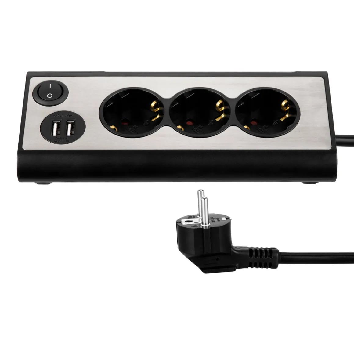 REV Ritter USB-Steckdosenleiste Lightsocket 3fach 2xUSB 0,5W