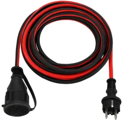 REV Ritter Verlängerung Safeline Gummi Schutzk. H05RR-F 3G1,5² 5m rot-schwarz