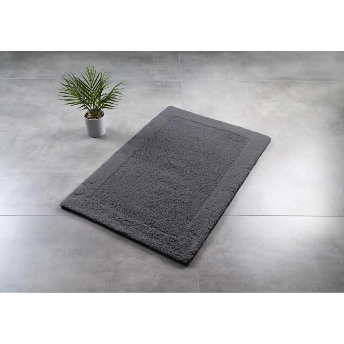 RidderBadezimmerteppich Amelie ca 70 x 120 cm dunkelgrau