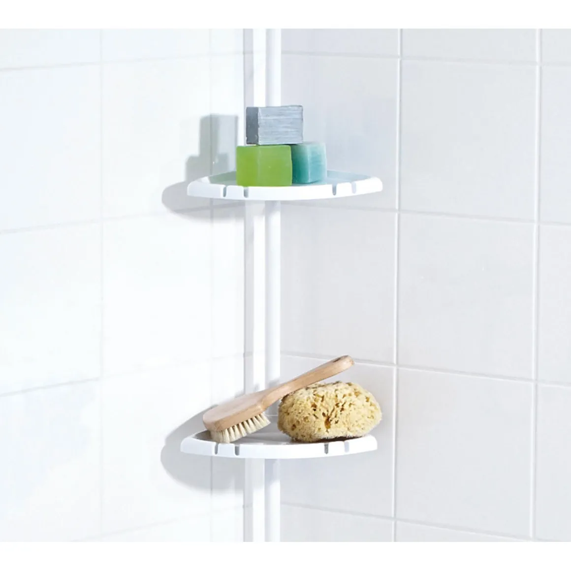 RidderTeleskop-Duscheckregal mit 4 Ablagen 130-260 cm weiß
