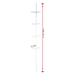 RidderTeleskop-Duscheckregal mit 4 Ablagen 130-260 cm weiß