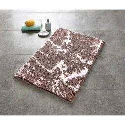RidderTeppich Marmor 55 x 50 cm beige-weiß Polyester-Microfaser