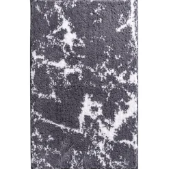 RidderTeppich Marmor 60 x 90 cm grau-weiß Polyester-Microfaser