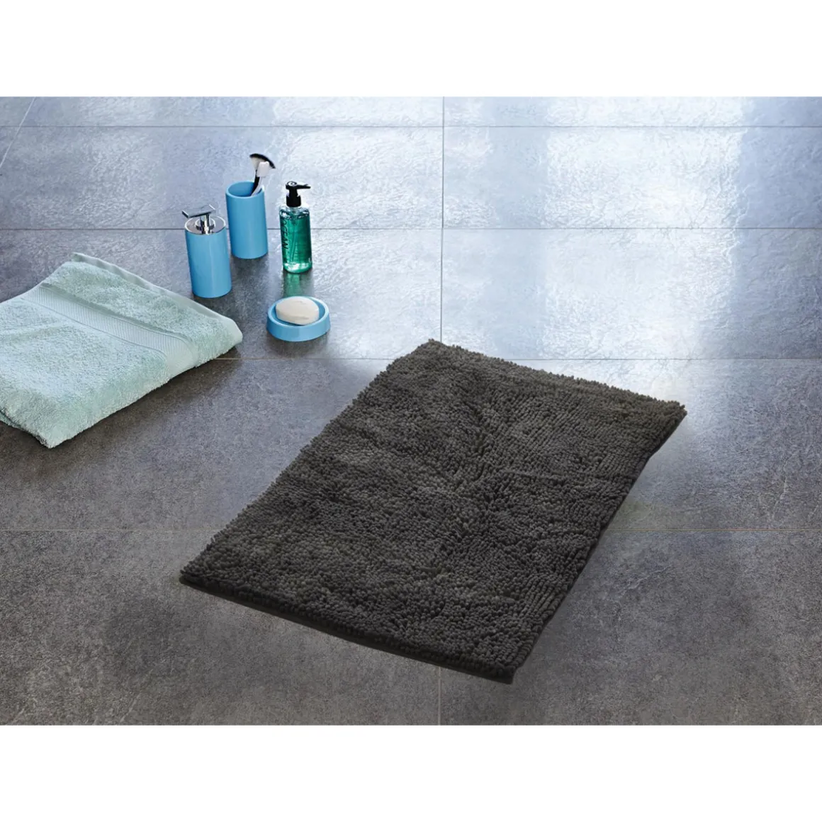 RidderTeppich Soft 55 x 85 cm anthrazit Polyester-Microfaser