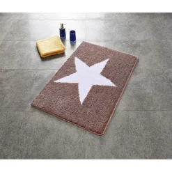 RidderTeppich Star 60 x 90 cm weiß-beige Polyester-Microfaser