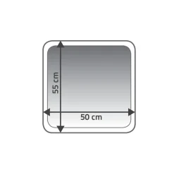 RidderVorleger Fresh 55 x 50 cm Fresh schwarz Polyester