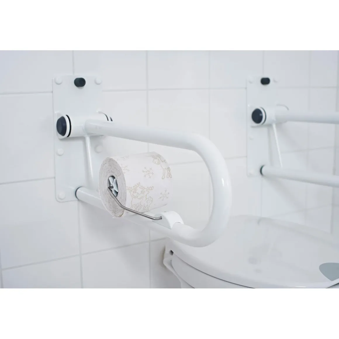RidderWC-Papierhalter für WC-Aufstehbügel klappbar