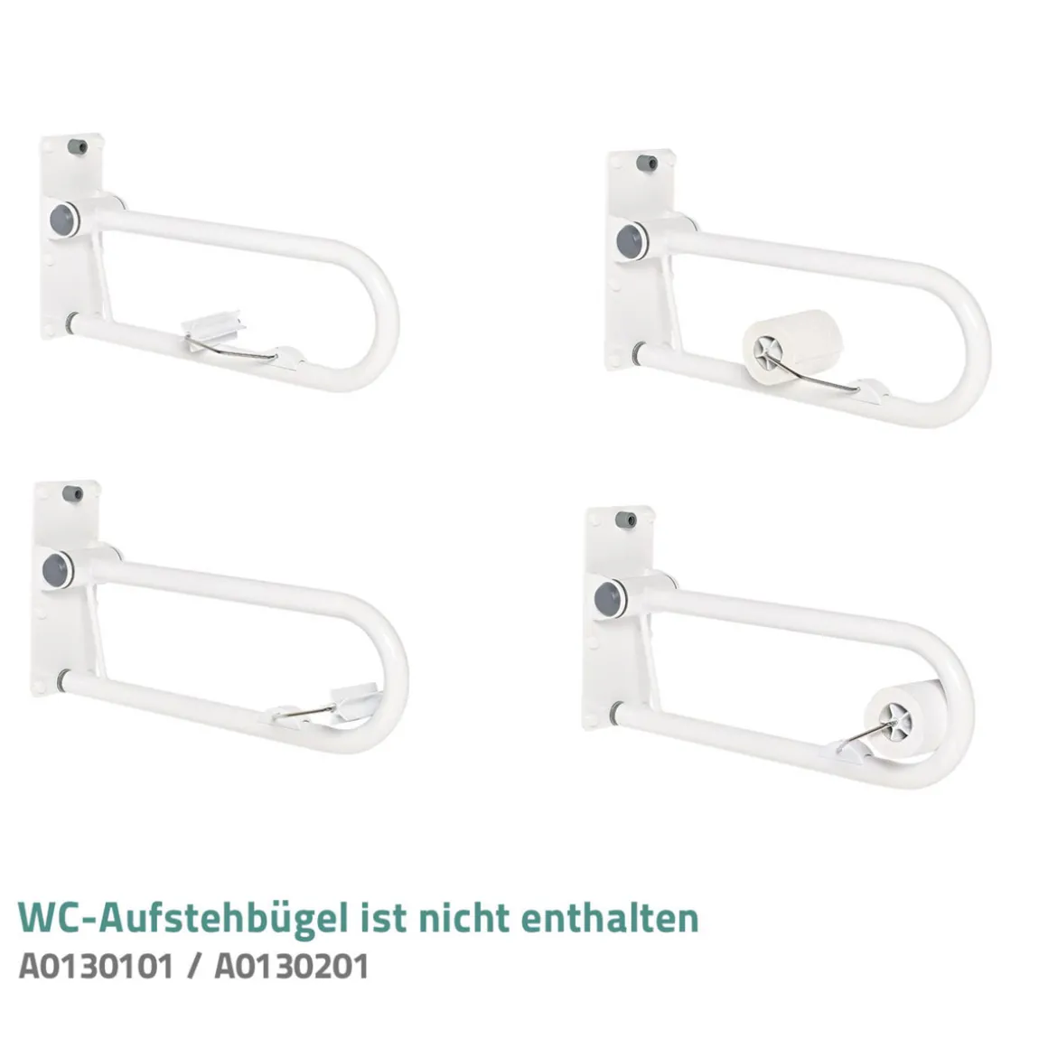 RidderWC-Papierhalter für WC-Aufstehbügel klappbar