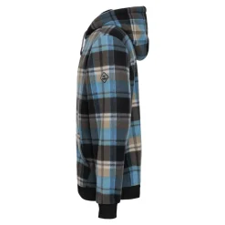 Roadsign Herren Fleece Jacke mit Kapuze schwarz aqua Gr.M