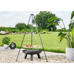 Rothmann Dreibein fuer Feuerschalen Dm.60cm massives Stahlgestell Grillfl. 58cm