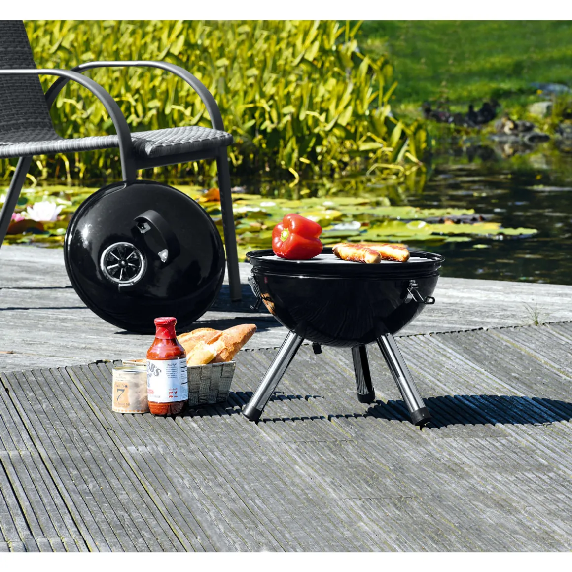 Rothmann Holzkohlegrill Kettle 37 Picknickgrill