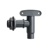 RT-Auslaufhahn 3/4" graph. grey inkl.Dichtung und Kontermutter