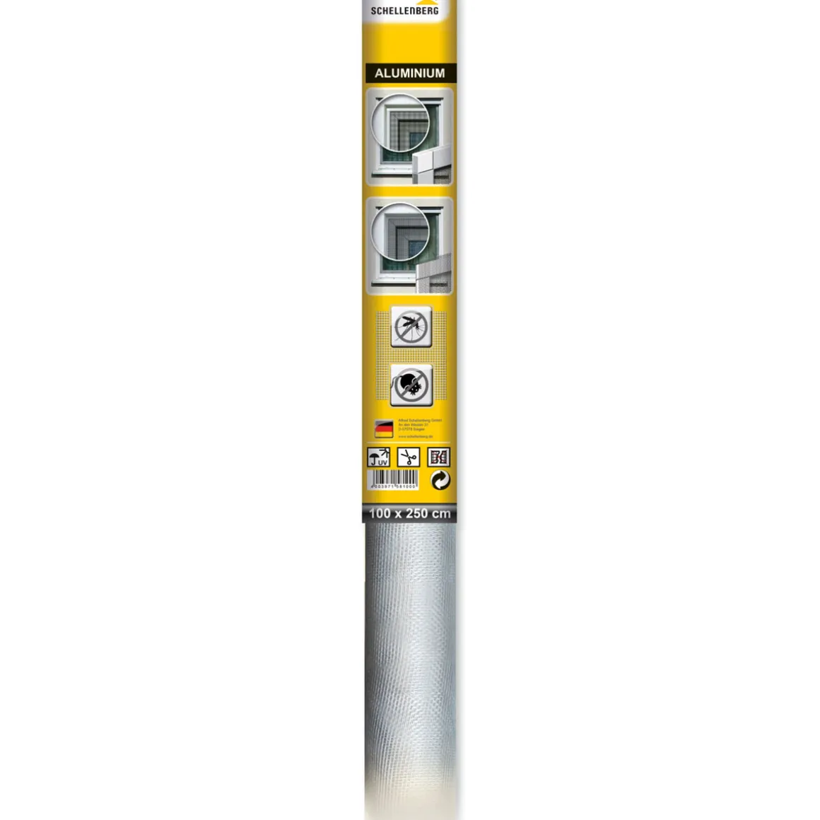 SchellenbergFliegengitter 100 x 250 cm Alu-Natur