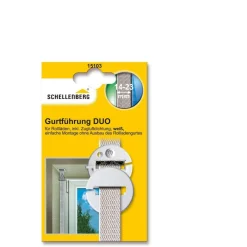 Schellenberg Gurtführung Duo rund mit Bürste für 14-23 mm Gurtband weiß
