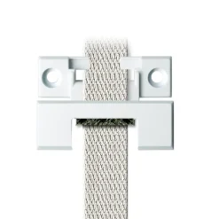 Schellenberg Gurtführung Duo eckig mit Bürste für 14-23 mm Gurtband weiß