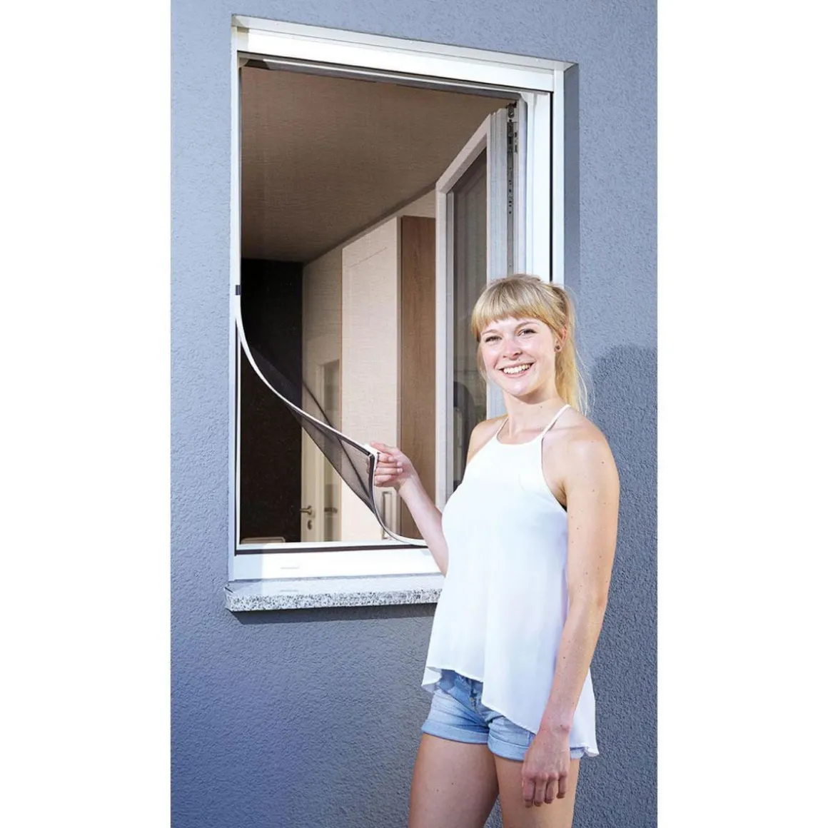 Schellenberg Insektenschutz-Magnetrahmen 100 x 120 cm weiß