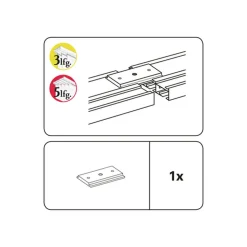 Schienenverbinder für 3lfg Schine silber