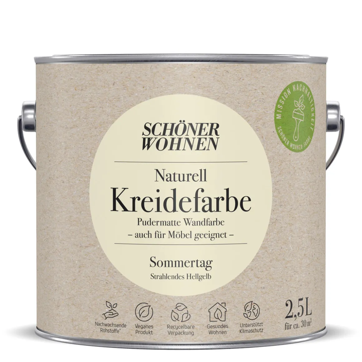 Schöner Wohnen FarbeNaturell Kreidefarbe 2,5 L Sommertag