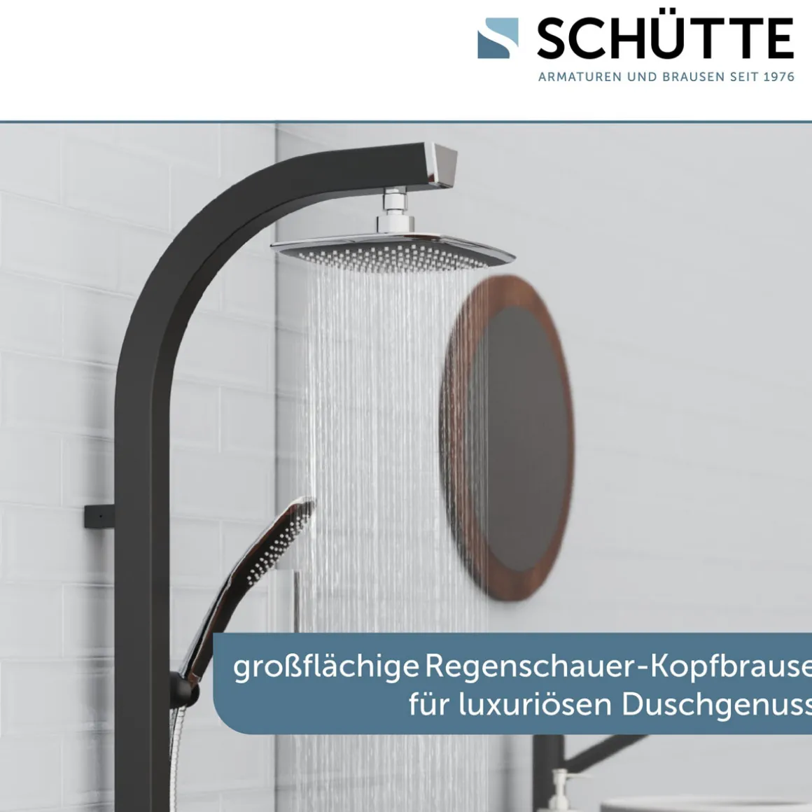 Schütte Überkopfbrause-Set Madagaskar schwarz