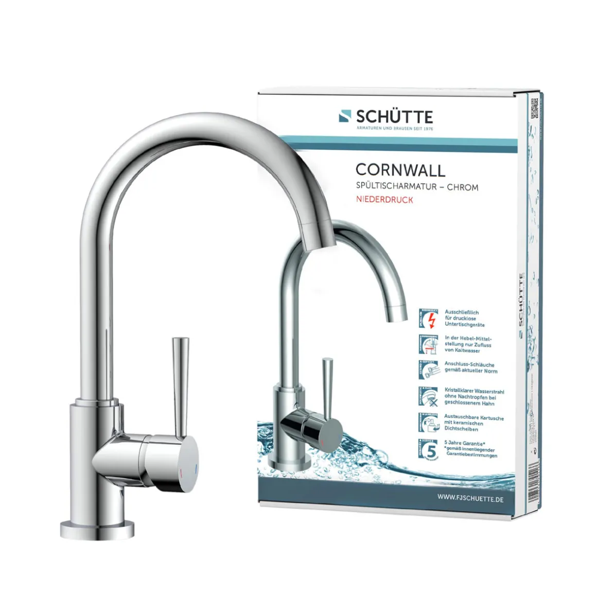 Schütte Küchenarmatur Cornwall Spültischarmatur chrom