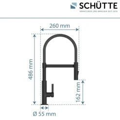 Schütte Küchenarmatur Miami schwarz matt