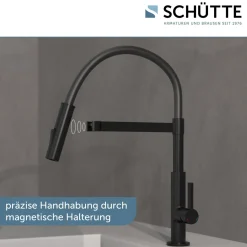 Schütte Küchenarmatur Miami schwarz matt