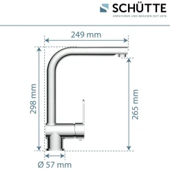Schütte Spültischarmatur London chrom mit herausziehbarem Auslauf