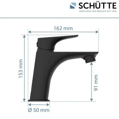 Schütte Waschtischarmatur Boston schwarz