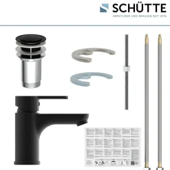 Schütte Waschtischarmatur Denver schwarz matt