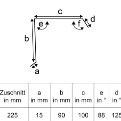 SDF Ortgangblech 200 x 9 x 10 cm