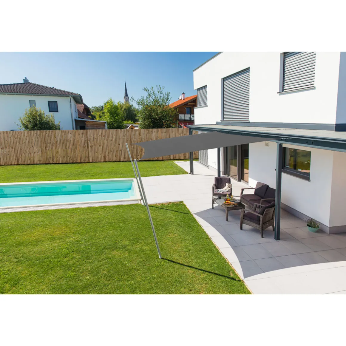 Segel Cannes Qu 4x4m anthrazit
