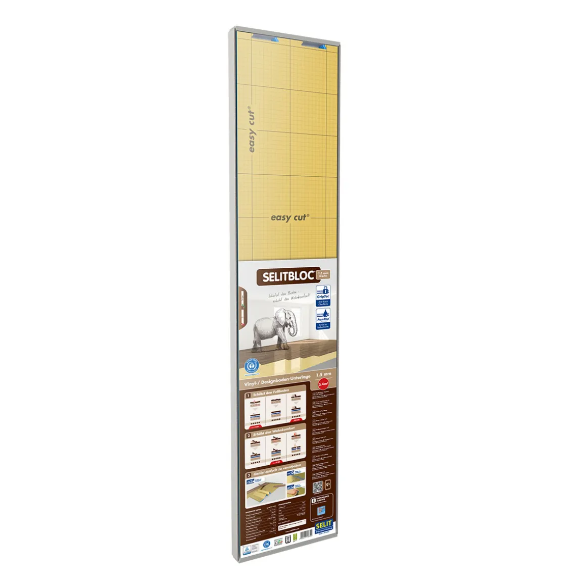 SelitSELITBLOC 1,5 mmGripTec Vinyl- und Designbodenunterlage 5,4m²