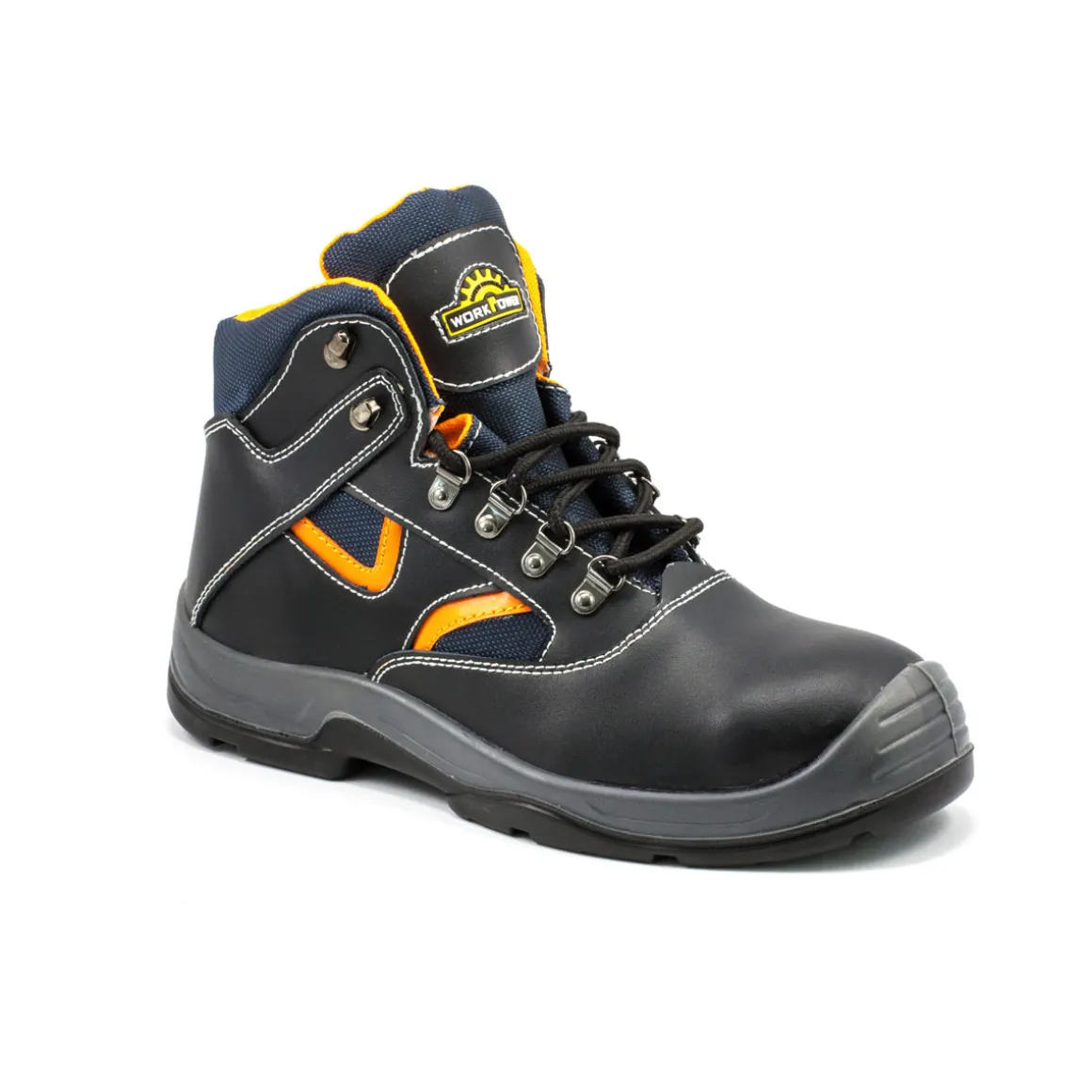 Sicherheitsstiefel S3 schwarz-orange Größe