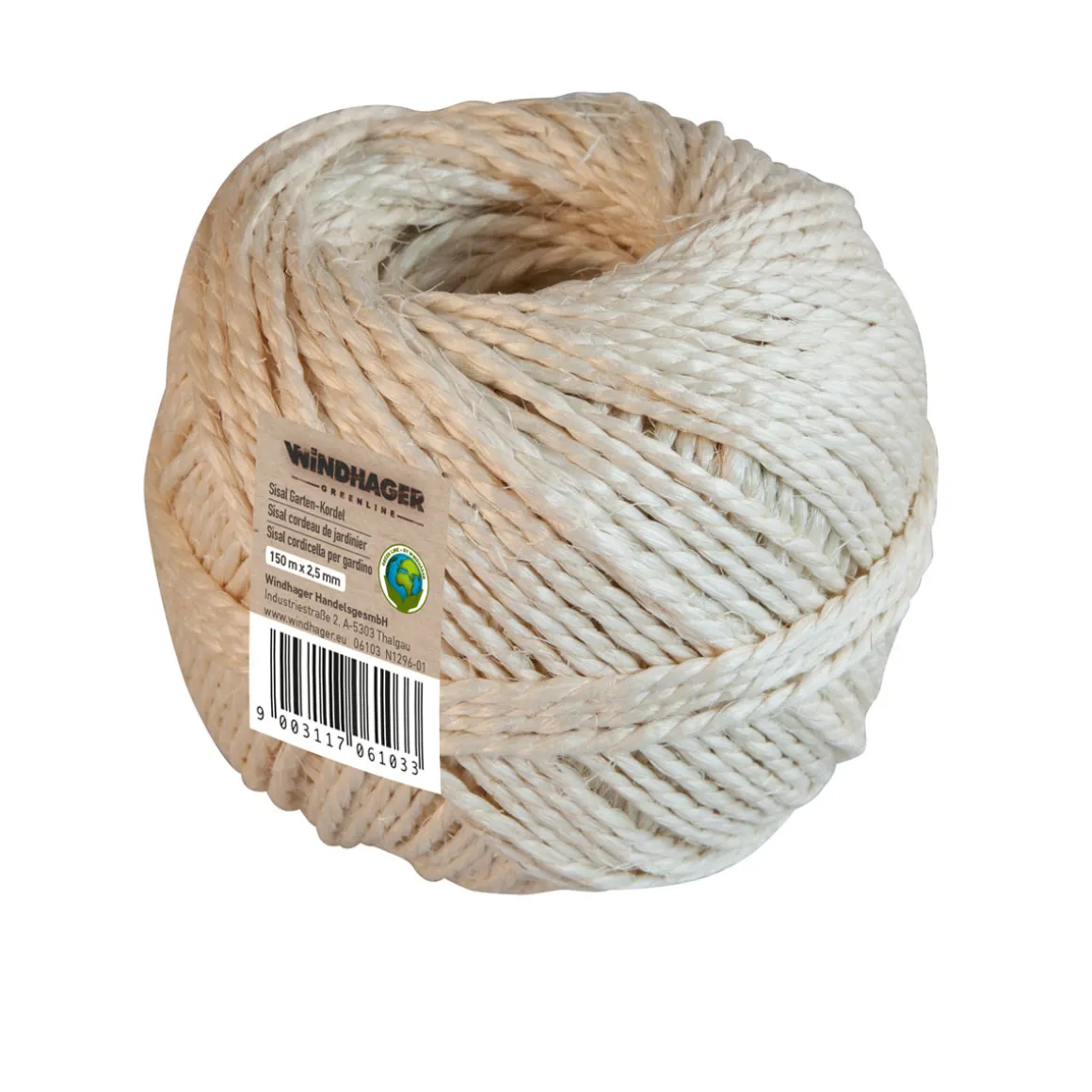 Sisal Garten-Kordel weiss 150m x 2,5 mm