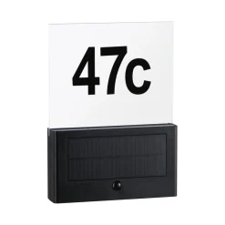 Solar Hausnummer Neda PIR AnthrazitIP44 3000K