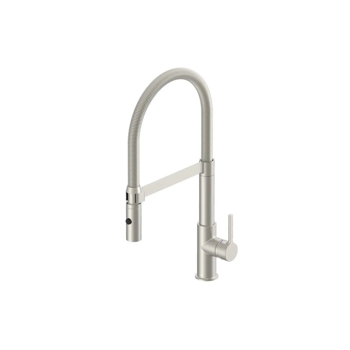 SP-Armatur ALUNA mit Geschirrbrause,schwenkbar, Keramikkar., Edelstahl-Optik