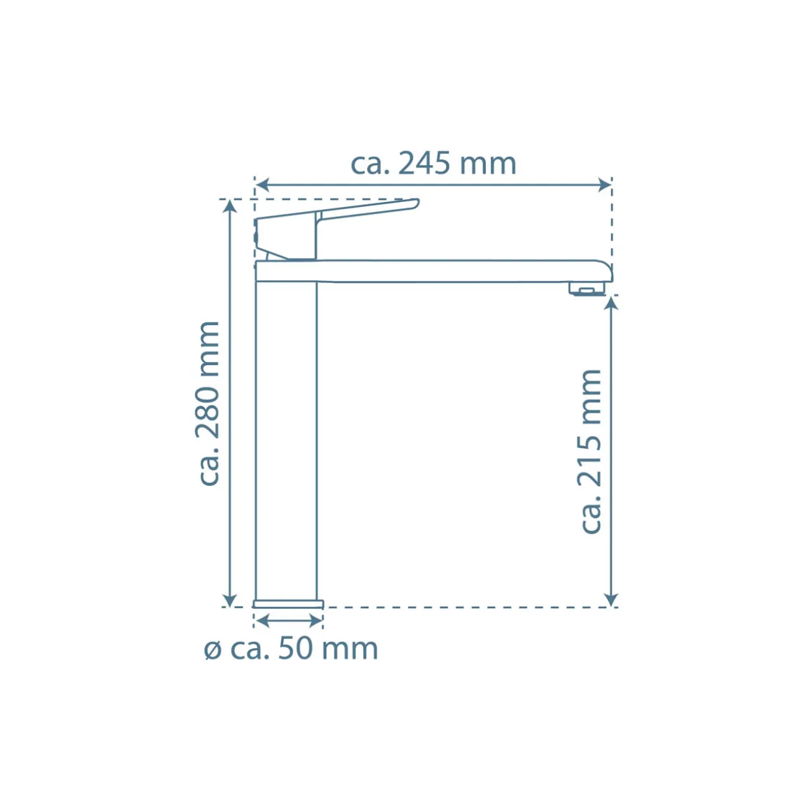 SP-Armatur Armatur Vita chrom Easy-CleanMischduese schwenkbar mit Keramikkart.