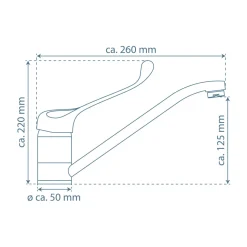 SP-Armatur Vital chrom mit Hygienegriffschwenkbar Kartusche mit keram.Dichtung