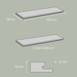 SPECHT SPC Vinyl Ambiente Calvados Eiche1220x230x4,8mm NS 0,5