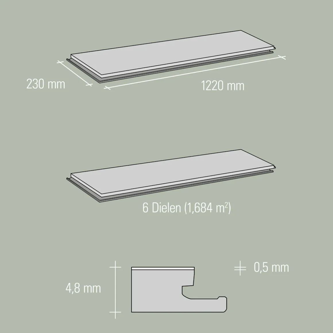 SPECHT SPC Vinyl Ambiente Calvados Eiche1220x230x4,8mm NS 0,5